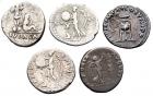 5-piece lot of Vespasian and Titus Silver Denarii - 2