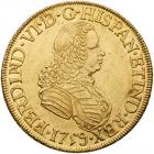 Mexico. 8 Escudos, 1759-Mo MM Choice About Unc