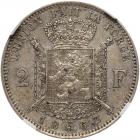 Belgium. 2 Francs, 1867 NGC AU53 - 2