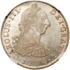 Bolivia. 8 Reales, 1774-PTS-JR (Potosi) NGC MS63