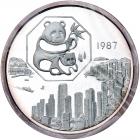 China. Panda 5 Ounces, 1987 Gem Proof