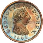 Great Britain. Copper Proof Penny, 1806 NGC PF65 RB