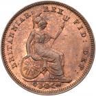 Great Britain. Third Farthing, 1827 NGC MS65 RB - 2