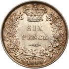 Great Britain. 'Young Head' Sixpence, 1844 NGC MS66 - 2