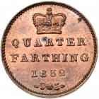 Great Britain. Quarter Farthing, 1852 NGC MS64 RB - 2