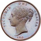 Great Britain. Copper Proof Penny, 1853 NGC Proof 64