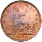 Great Britain. Penny, 1860 NGC MS65 RB - 2