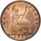 Great Britain. Halfpenny, 1872 NGC MS64 RB - 2