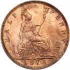 Great Britain. Halfpenny, 1873 NGC MS63 RB - 2