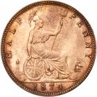 Great Britain. Halfpenny, 1874 - 2