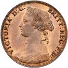 Great Britain. Halfpenny, 1874-H NGC MS65 RB