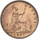 Great Britain. Penny, 1880 NGC MS64 RB - 2