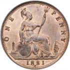 Great Britain. Penny, 1881-H NGC MS64 RB - 2