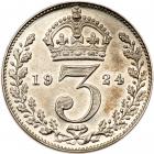 Great Britain. Specimen finish silver Three Pence, 1924 Specimen 60 - 2