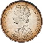 India-British. Half Rupee, 1884 NGC MS61