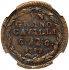 Italian States: Naples. Grano (12 Cavalli), 1790-CC NGC MS65 BR - 2