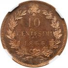 Italy. 10 Centesimi, 1866-H NGC Specimen 65 - 2