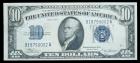 1934-B, $10 Silver Certificate. About Uncirculated