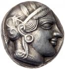 Attica, Athens. Silver Tetradrachm (16.87 g), ca. 454-404 BC EF