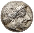 Philistia, Gaza. Silver Drachm (3.50 g), 5th-4th centuries BC VF