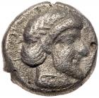 Philistia, Gaza. Silver Drachm (3.78 g), 5th-4th centuries BC Sharpness of VF