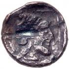 Philistia, Gaza. Silver Drachm (2.77 g), 5th-4th centuries BC About Fine - 2