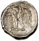 Judaea, Yehud. Ptolemy II Philadelphos. Silver Ma'ah Obol (0.76 g), 285-246 BCE - 2