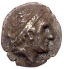 Judaea, Ptolemaic occupation. Ptolemy II Philadelphos. Silver 1/4 Ma'ah Obol - Tetartemorion (0.20 g), 285-246 BC