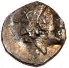 Judaea, Ptolemaic occupation. Ptolemy II Philadelphos. Silver 1/4 Ma'ah Obol - Tetartemorion (0.17 g), 285-246 BC