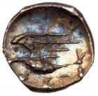 Judaea, Ptolemaic occupation. Ptolemy II Philadelphos. Silver 1/4 Ma'ah Obol - Tetartemorion (0.17 g), 285-246 BC - 2