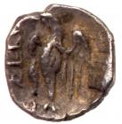 Judaea, Ptolemaic occupation. Ptolemy II Philadelphos. Silver 1/4 Ma'ah Obol - Tetartemorion (0.26 g), 285-246 BC - 2