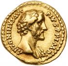 Antoninus Pius. Gold Aureus (7.08 g), AD 138-161 Choice VF