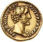 Antoninus Pius. Gold Aureus (6.89 g), AD 138-161 Choice VF