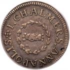 1783 Chalmers Shilling with Short Worm PCGS Graded XF45 - 2