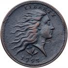 1793 S-10 R4 Wreath Cent with Vine & Bars Edge F12