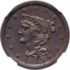 1849 Half Cent C-1 R2- NGC Mint Error AU Details Improperly Cleaned