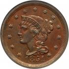 1851 N-6 R1 Repunched Date NGC graded MS63 Brown