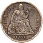 1863-S Liberty Seated 10C