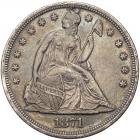 1871 Liberty Seated $1 Sharpness of EF