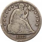 1872 Liberty Seated $1