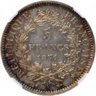 France. 5 Francs, 1871-A NGC About Unc - 2