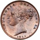 Great Britain. Farthing, 1853 NGC MS63 RB