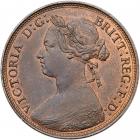 Great Britain. Halfpenny, 1876-H NGC MS64 BR