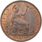 Great Britain. Halfpenny, 1876-H NGC MS64 BR - 2