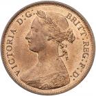 Great Britain. Halfpenny, 1882-H NGC MS64 RB