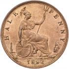 Great Britain. Halfpenny, 1882-H NGC MS64 RB - 2