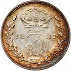 Great Britain. Threepence, 1887 NGC MS66 - 2