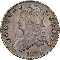 A Pair of 1821 Capped Bust Half Dollars
