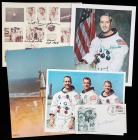 Apollo 7 and Apollo 9, Total of Five Signed Pieces: Schirra, Cunningham, McDivitt and Schweickart