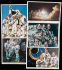 Apollo/Skylab: Five (5) Crew Signed Photos: Apollos 8, 12, 15, 17 and Skylab's Full Crew of 9